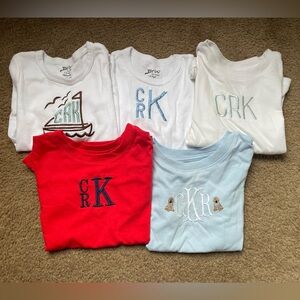2T/3T Boys Embroidered “CRK” Shirts - Red, White, and Blue